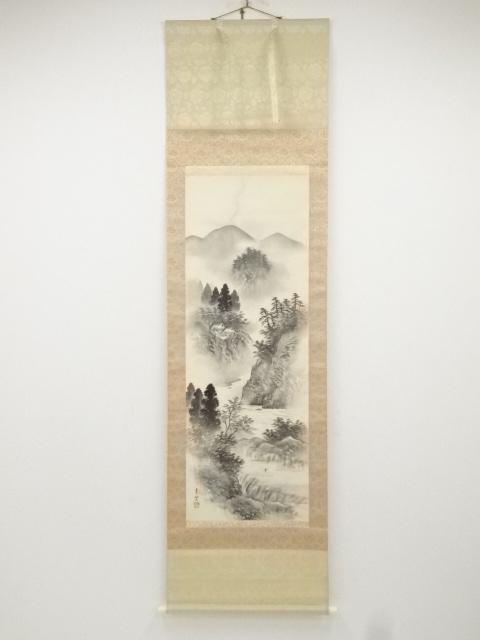 JAPANESE HANGING SCROLL / HAND PAINTED / SCENERY